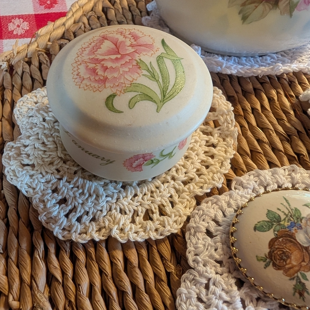 Antique Lot Of Beautiful Floral Heaven - Picture 10 of 17